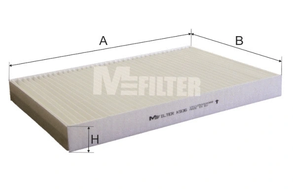 Filtre, air de l'habitacle MFILTER K 936