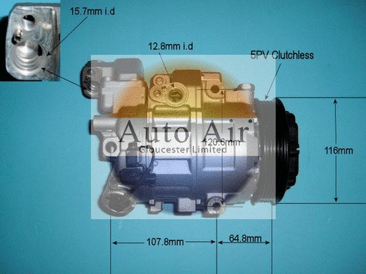 Compresseur, climatisation AUTO AIR GLOUCESTER 14-6200R
