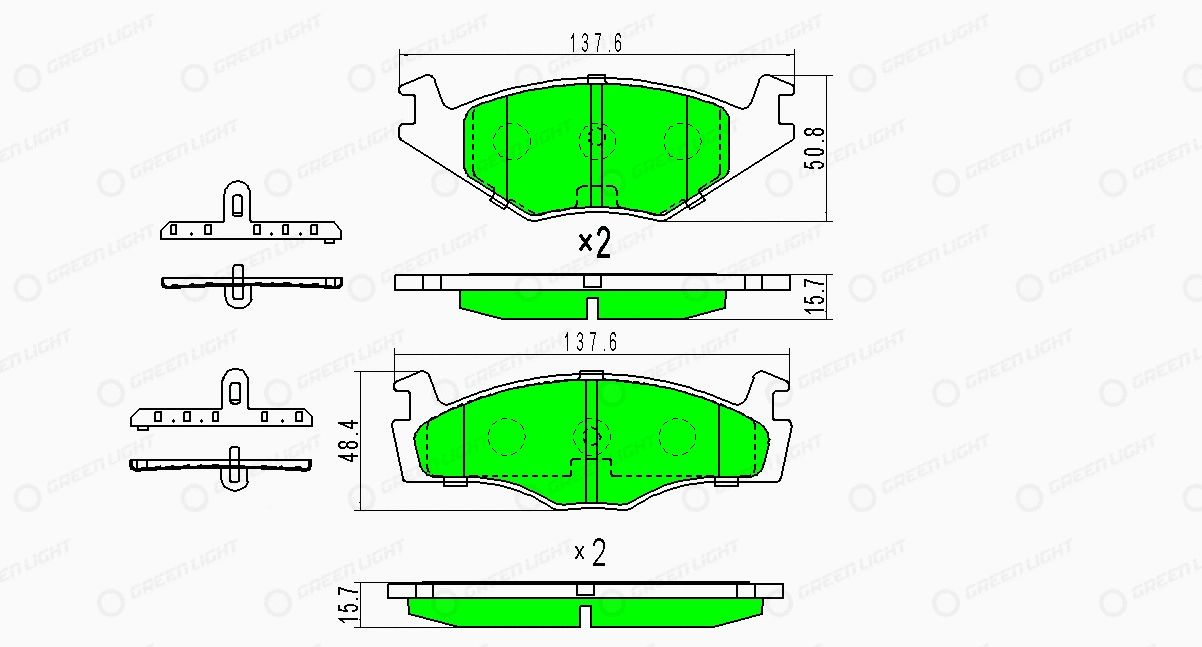 Kit de plaquettes de frein, frein à disque Automotive Adriado GLBP0172