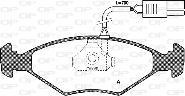 Kit de plaquettes de frein, frein à disque OPEN PARTS BPA0281.02
