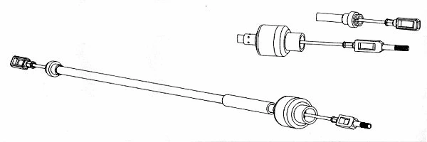 Tirette à câble, commande d'embrayage CEF CT01122