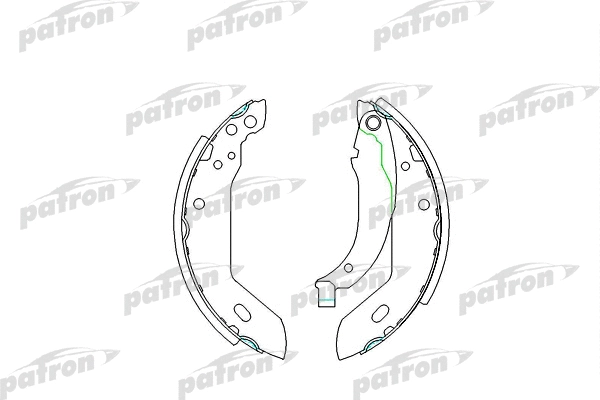Jeu de mâchoires de frein PATRON PSP183