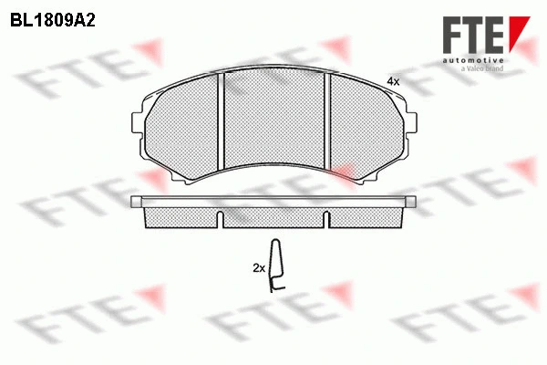 Kit de plaquettes de frein, frein à disque FTE 9010385