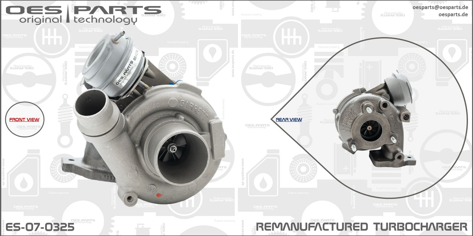 Turbocompresseur, suralimentation OES PARTS ES-07-0325