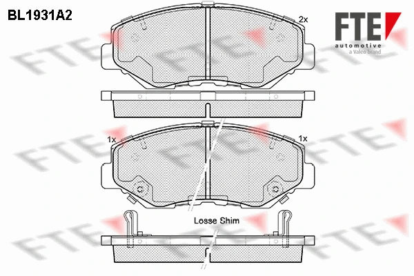 Kit de plaquettes de frein, frein à disque FTE 9010521