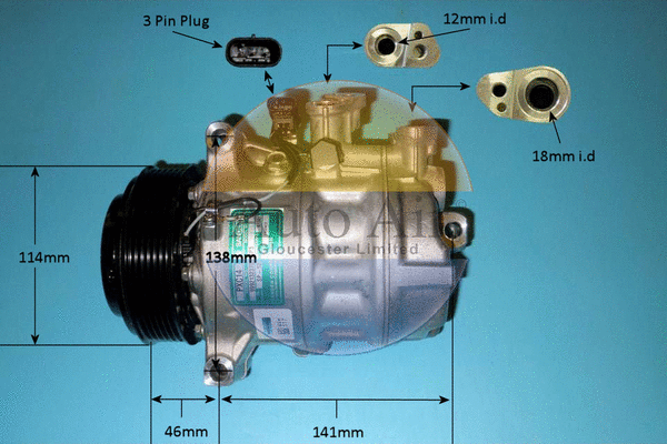 Compresseur, climatisation AUTO AIR GLOUCESTER 14-9667
