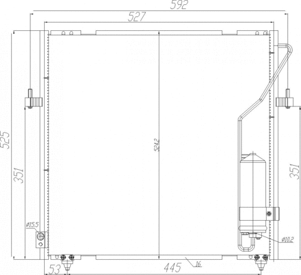 Condenseur, climatisation HART 725 099
