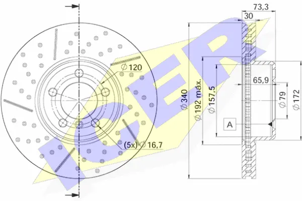 Disque de frein ICER 78BD3419-2