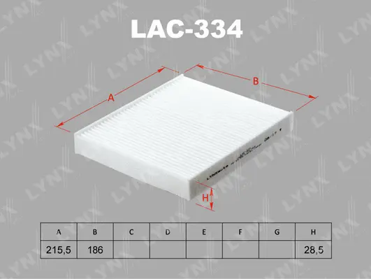 Filtre, air de l'habitacle LYNXAUTO LAC-334