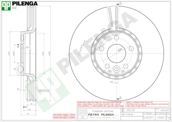 Disque de frein PILENGA V583