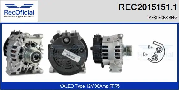 Alternateur RECOFICIAL REC2015151.1