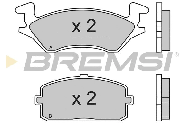 Kit de plaquettes de frein, frein à disque BREMSI BP2324