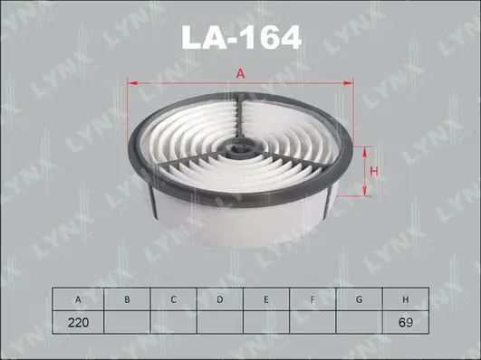 Filtre à air LYNXAUTO LA-164