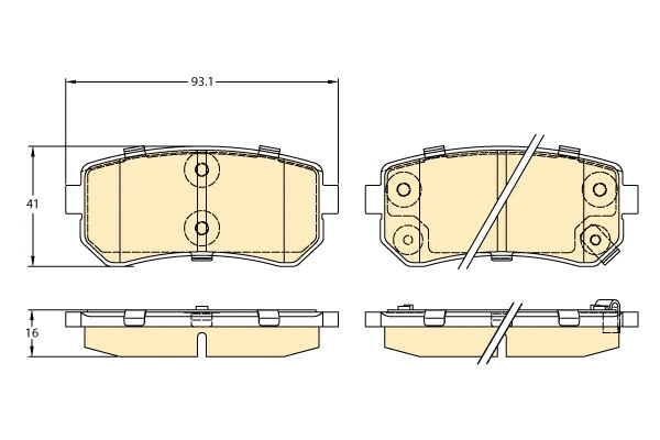 Kit de plaquettes de frein, frein à disque GIRLING 6134219