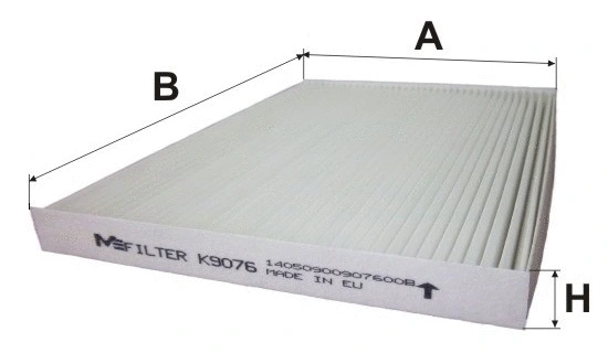 Filtre, air de l'habitacle MFILTER K 9076