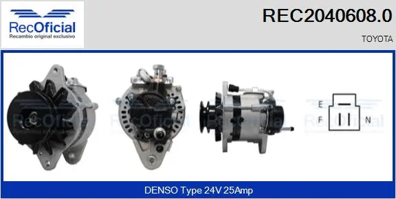 Alternateur RECOFICIAL REC2040608.0