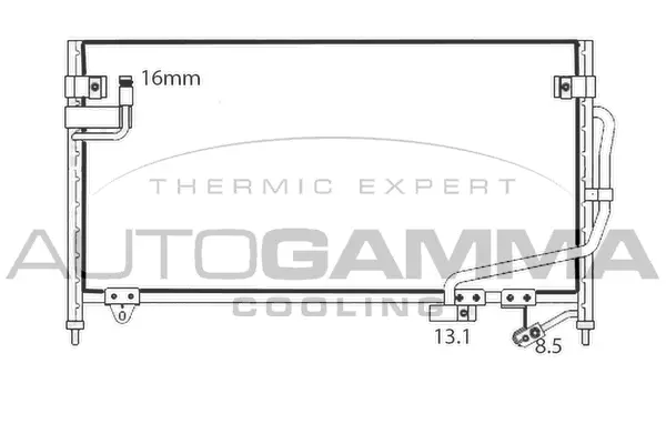 Condenseur, climatisation AUTOGAMMA 102671