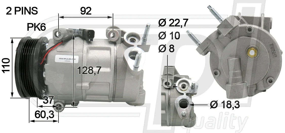 Compresseur, climatisation RPL QUALITY APCOFD5077