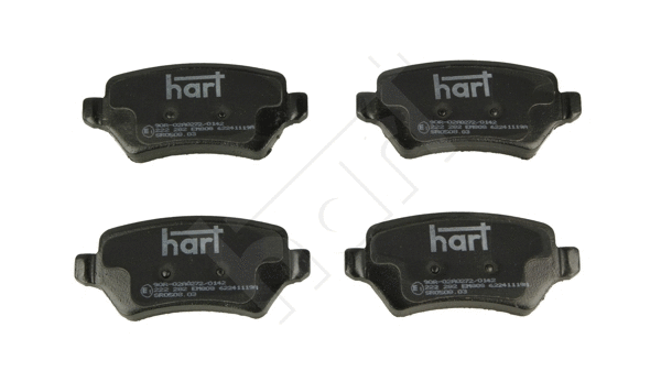 Kit de plaquettes de frein, frein à disque HART 222 282