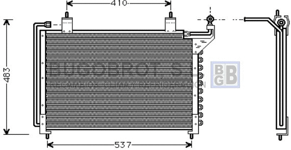 Condenseur, climatisation BUGOBROT 62-JR5013