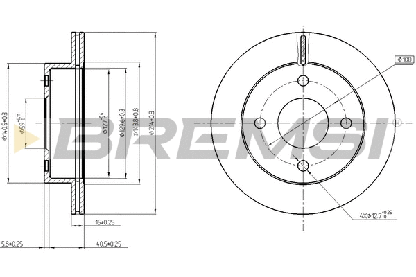 Disque de frein BREMSI CD6770V