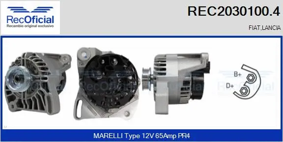 Alternateur RECOFICIAL REC2030100.4