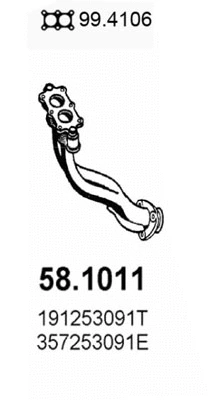 Tuyau d'échappement ASSO 58.1011