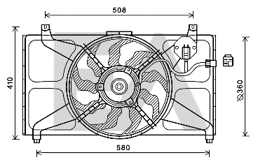 Ventilateur, refroidissement du moteur EACLIMA 33V28037