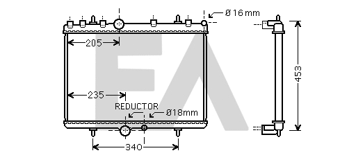 Radiateur, refroidissement du moteur EACLIMA 31R55046