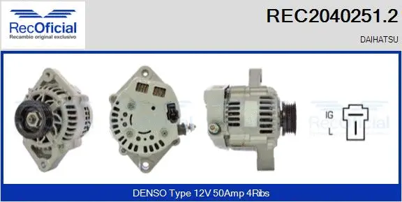 Alternateur RECOFICIAL REC2040251.2