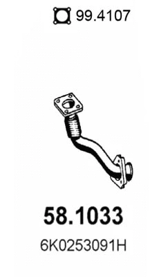 Tuyau d'échappement ASSO 58.1033