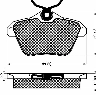 Kit de plaquettes de frein, frein à disque BSF 10515