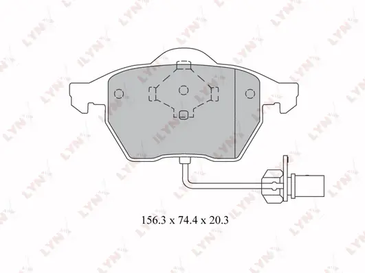 Kit de plaquettes de frein, frein à disque LYNXAUTO BD-3024