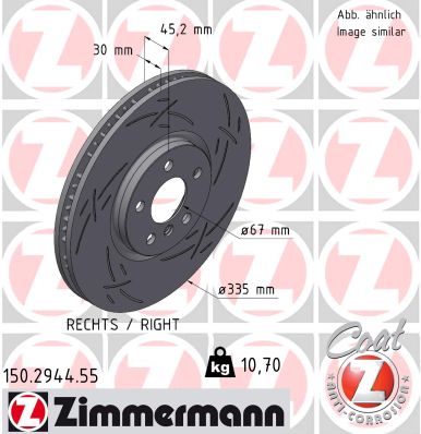 Disque de frein ZIMMERMANN 150.2944.55