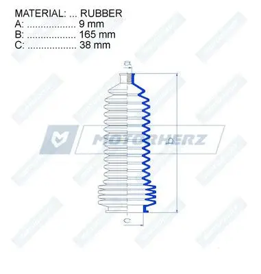 Joint-soufflet, direction MOTORHERZ RDZ0350MG