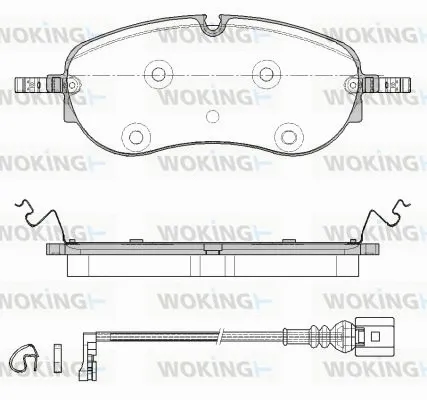 Kit de plaquettes de frein, frein à disque WOKING P18623.01