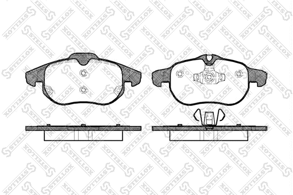 Kit de plaquettes de frein, frein à disque STELLOX 899 000B-SX