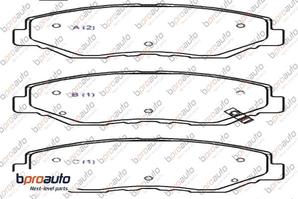 Kit de plaquettes de frein, frein à disque BPROAUTO 1BP31048AA
