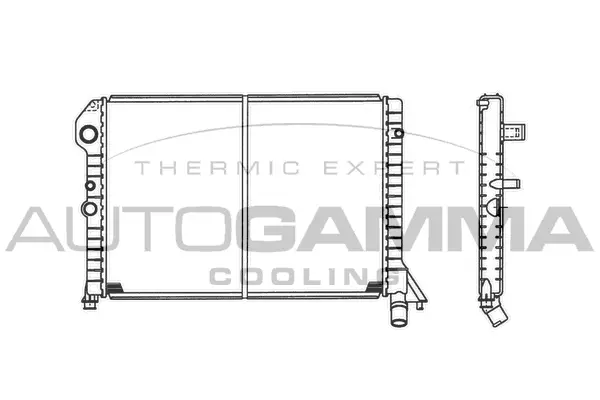 Radiateur, refroidissement du moteur AUTOGAMMA 101107