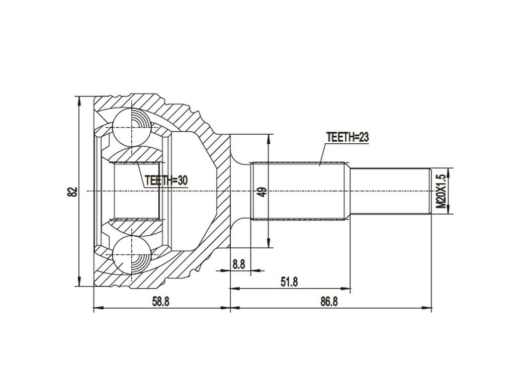 Jeu de joints, arbre de transmission A.Z. Meisterteile AZMT-43-030-1111