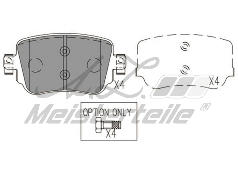 Kit de plaquettes de frein, frein à disque A.Z. Meisterteile AZMT-44-022-1778