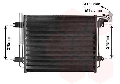 Condenseur, climatisation VAN WEZEL 58015713