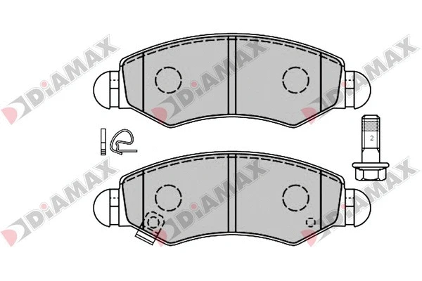 Kit de plaquettes de frein, frein à disque DIAMAX N09398