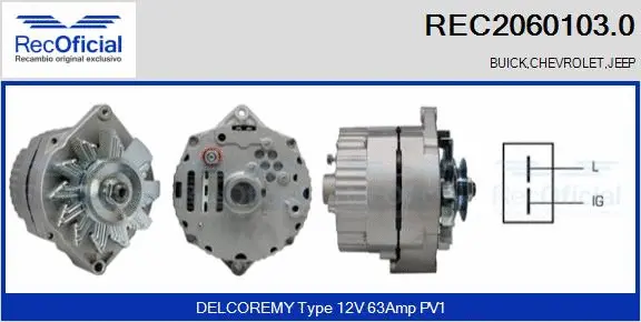 Alternateur RECOFICIAL REC2060103.0