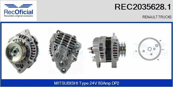Alternateur RECOFICIAL REC2035628.1