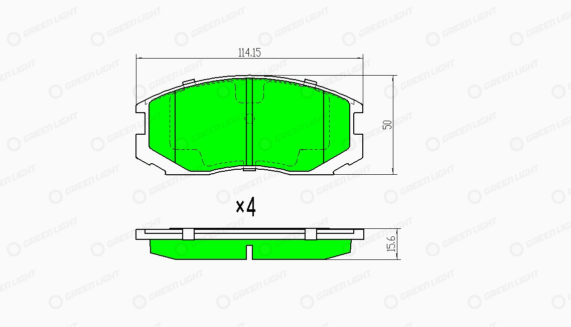 Kit de plaquettes de frein, frein à disque Automotive Adriado GLBP0308