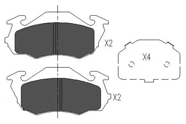 Kit de plaquettes de frein, frein à disque KAVO PARTS KBP-8017