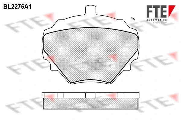 Kit de plaquettes de frein, frein à disque FTE 9011062