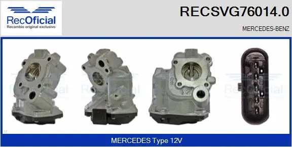 Vanne EGR RECOFICIAL RECSVG76014.0