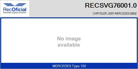 Vanne EGR RECOFICIAL RECSVG76001.0